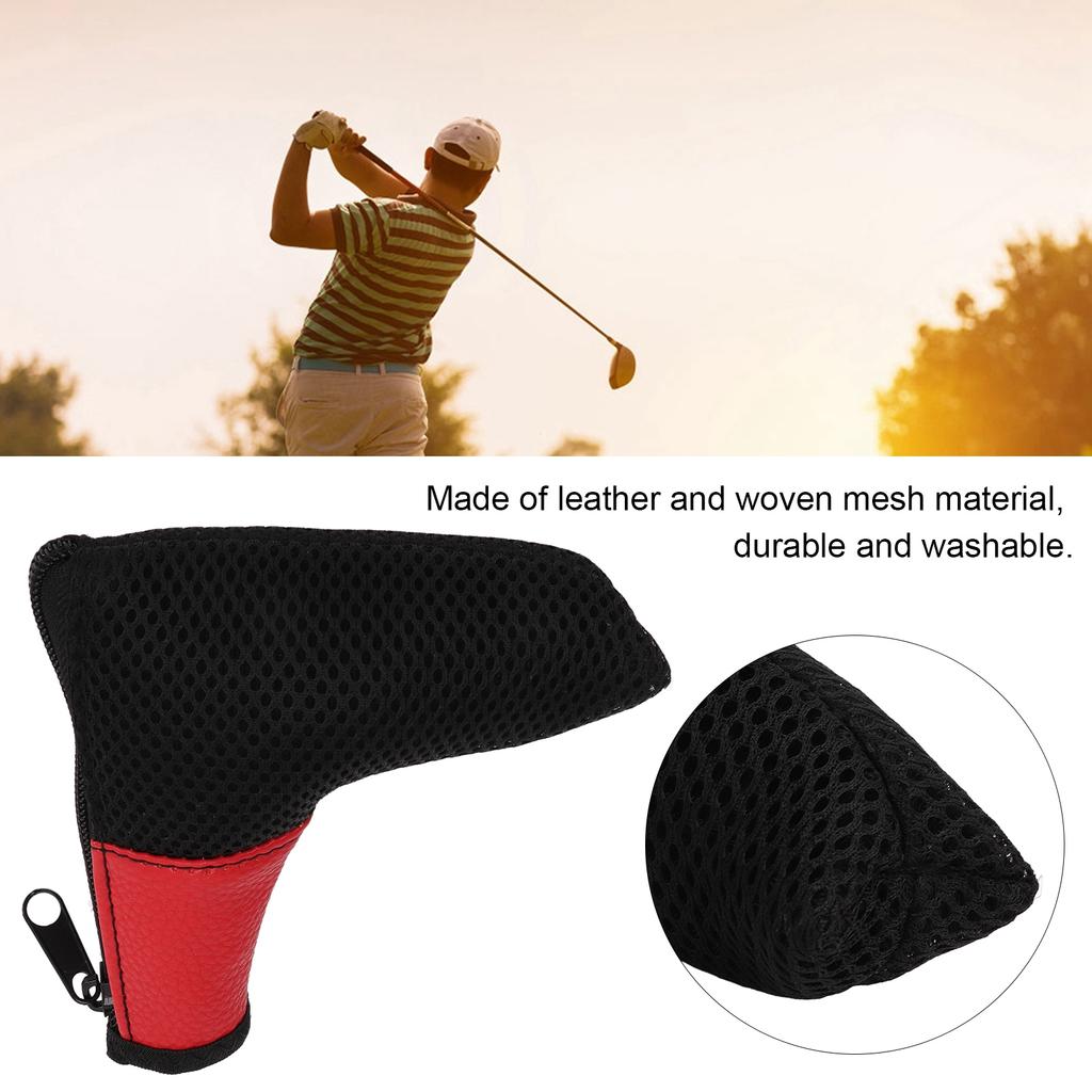 L Shaped Mesh   Head Cover     Putter Headcover  or Bag with   Closure
