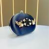 Women Diamond Pearl Evening Bags Luxury High Design Chain Shoulder Crossbody Bags Party Wedding Clutch Ladies Floral Handbags