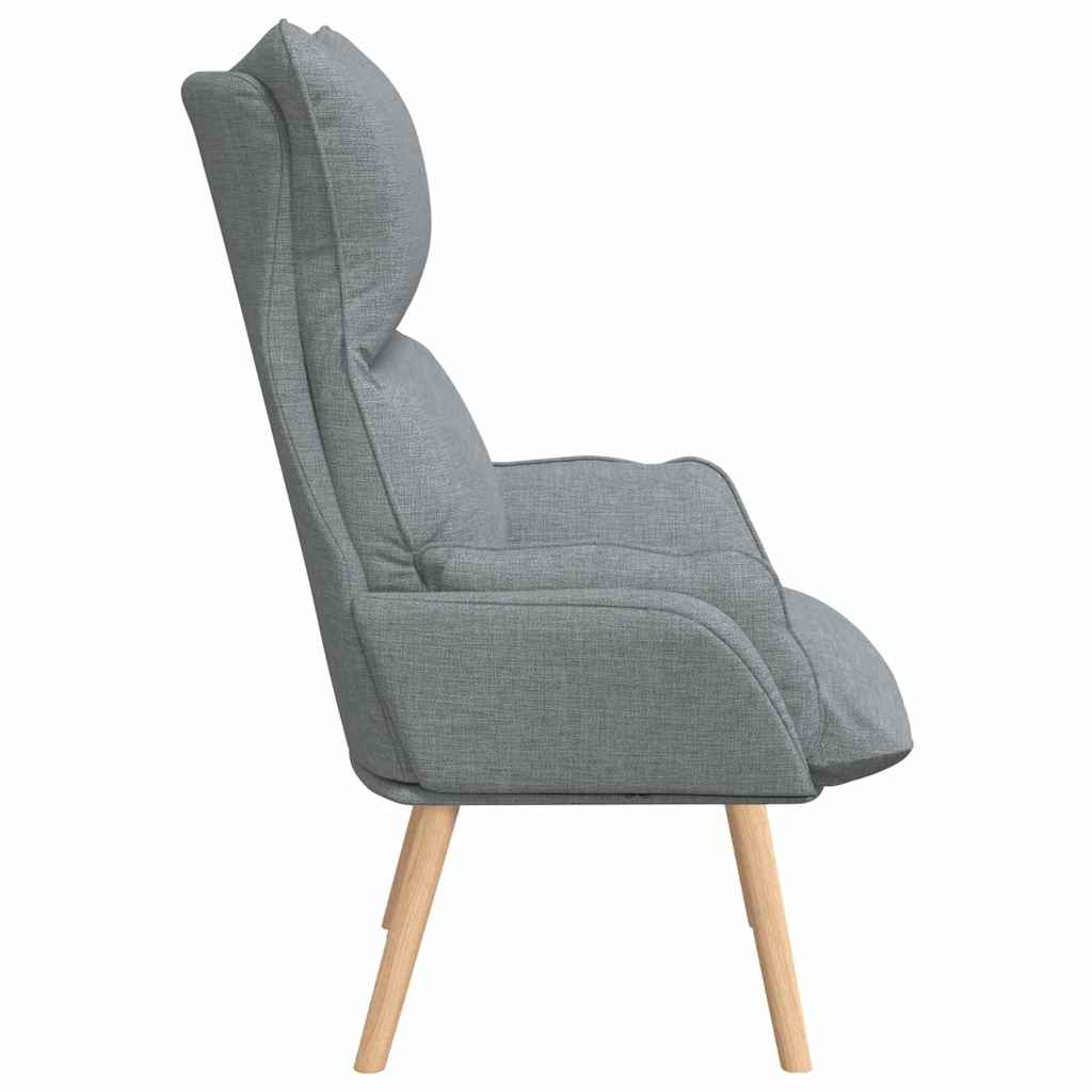 Armchair Light Grey 69 X 74 X 93 Cm Fabric and Plywood