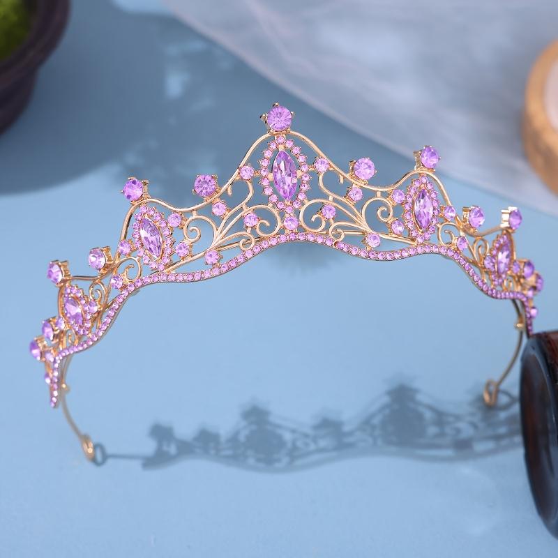 Baroque Crystal Tiaras And Crowns For Women Bride Rhinestone Prom Diadem Bridal Wedding Hair Accessories Jewelry Crown Tiara