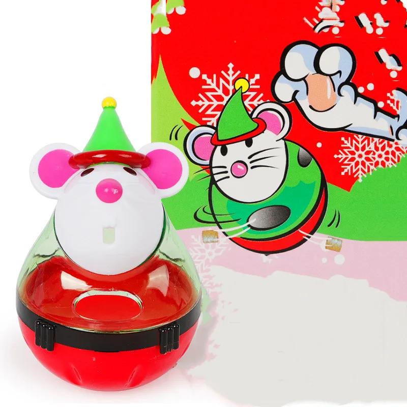 1PC Pet Dog Fun Mouse Bowl Feeder Cat Hrănire Jucării Interactive Pets Tumbler Scurgeri Food Ball Pet Training Exercise Fun Bowl