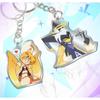 Acrylic Key Buckle for Alastor Lucifer Charlie Vox Adam The Exorcist Anime Cartoons Acrylic Key Chain Student Backpack Pendant