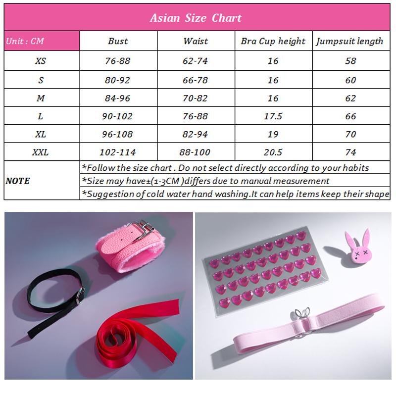 Rabbit Hole Bunny Girl Costume Valentine's Day Women Elastic Leather Fabric Sexy Cosplay Bunny Suit Black Jumpsuits