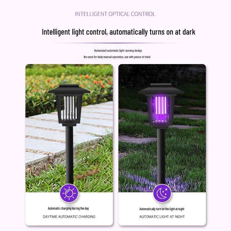 Square Solar Ground Plug-in Mosquito Killer Lamp