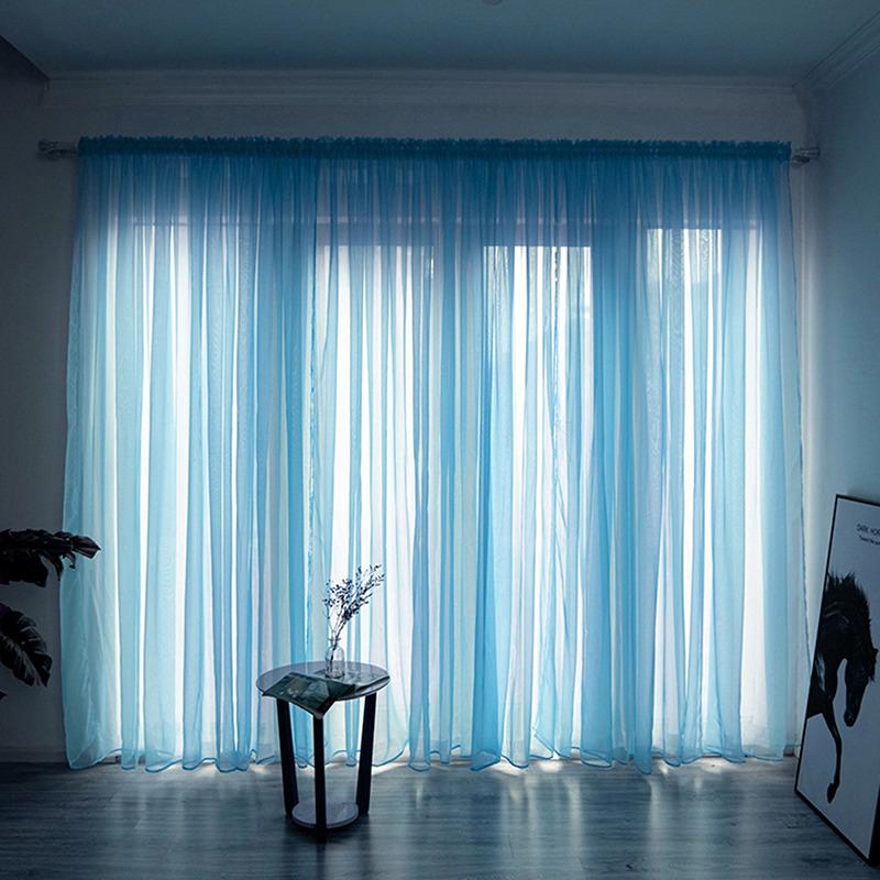 1 pezzo Eleganti Tende Moderne in Tulle per Soggiorno Camera da Letto Cucina Tende Trasparenti con Foglie Verdi per Finestra Tende in Tulle Drappeggi