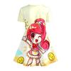 Little Girls 3 Styles Cute Anime Game Capybara Cartoon Print Round Neck Short Sleeve A-Line Kids Summer Flared Swing Dress