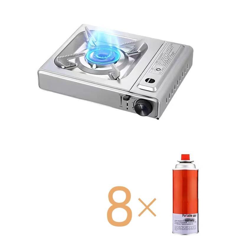 Zhishi Portable Outdoor Gas Grill & Cassette Stove with 8 Butane Cans