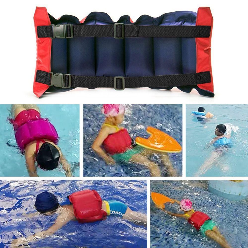 Sommer Verdickter Aufblasbarer Schwimmgürtel Tragbar Verstellbar Schwimmtraining Hüftgürtel Schwimmhilfe Atmungsaktiv Pool Schwimmgürtel