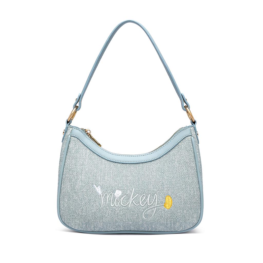 New Disney Mickey Series PU Shoulder Bag Women's Denim Blue DHF51646-A