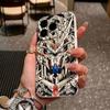 Anime Mecha Gundam Warrior for Apple 17Pro Mobile Phone Case IP16/15/14/13 Matte Pleats 12