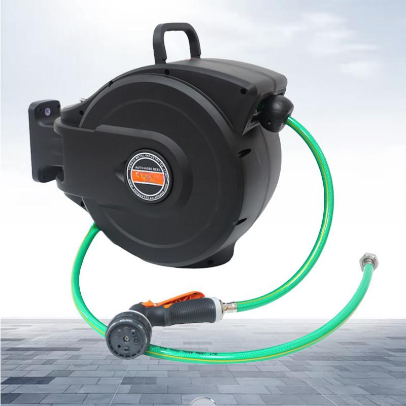 Automatic Retractable Hose Pipe Reel Wall Mount Garden Irrigation Water Drum Outdoor Spray Water Tool