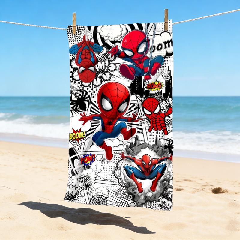 Spiderman Adventures Stylish Digital Printing Beach Towel Quickdrying Absorbent Blanket For Beach Pool Gym Travel Christmas Gift C922220