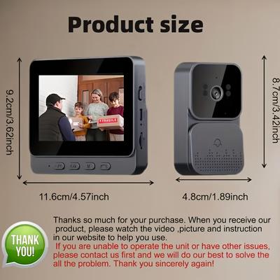 Video Doorbell Camera with Intercom Doorbell,home Infrared Night Version,two-way Communication,long Battery,easy Connection,no Application Required