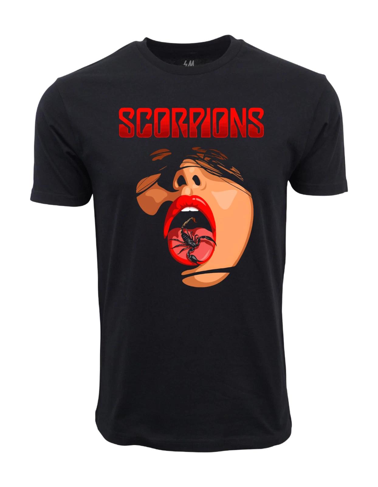 Unisex Adult Casual Graphic Scorpions Graphic T shirt T-Shirt XXXL
