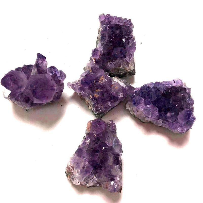 Quartz Natural Amethyst Geode Druzy Crystal Cluster Healing Specimen Decor