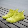 Low Ankle Summer Short Water Male Shoes Chef Kitchen Cooking Wide Toes Men's Rain Boots Waterproof and Non-slip Comfortable Gum