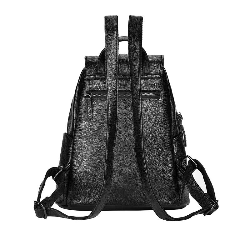Borsa Tote da Donna Moda Casual Coreana in Morbida Pelle Bovina a Spalla Messenger Grande Capacità 20-35L