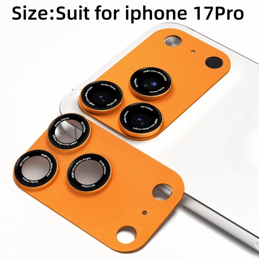 Corning Glass Camera Lens Glass Cover Aluminum Base Fall-resistant AR Camera Lens Protector Back Camera Glass for iP17 Pro