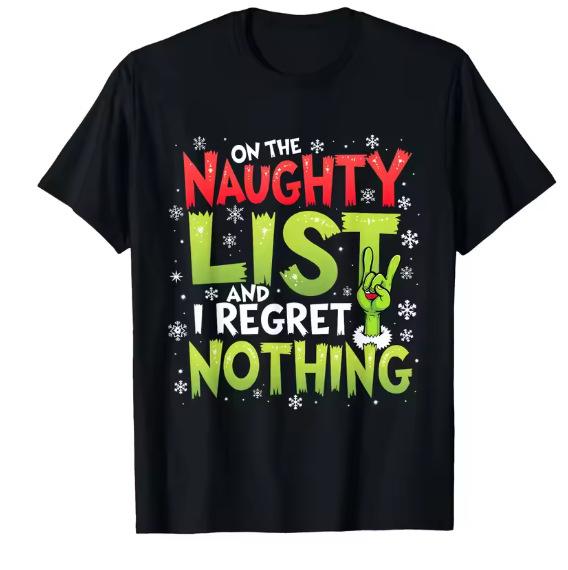 Naughty Xmas Ornaments Kamasutra Adult Humor Christmas High-quality Pure Cotton Men's Short-sleeved T-shirt Casual Loose Top
