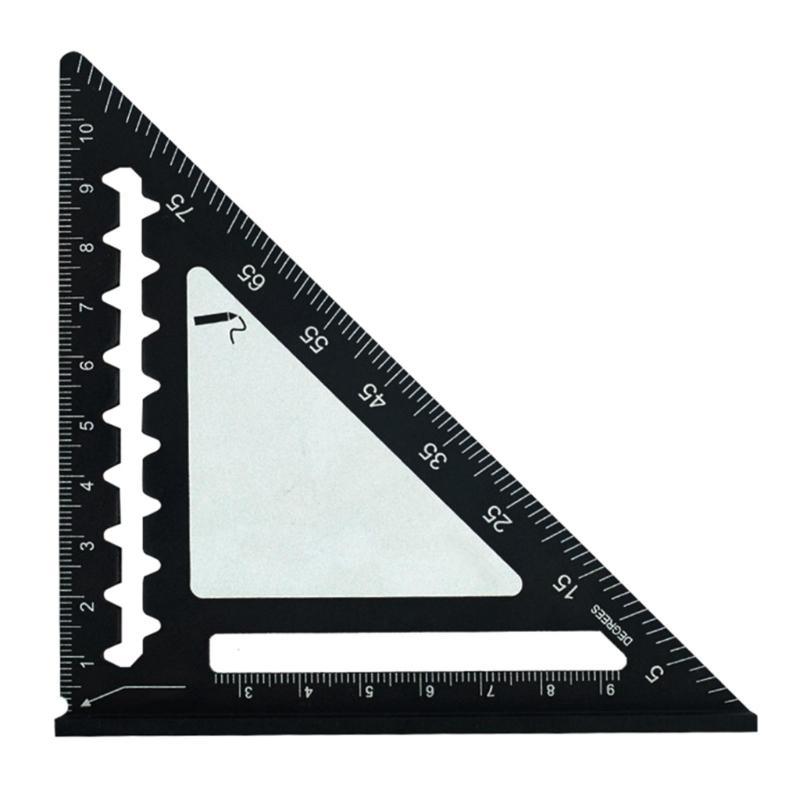 652F 4inch Square Ruler Right Angled 45/90 Degree Turning Rule Woodworking Measuring Tool Angled Square Carpenter Ruler чёрный