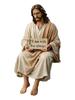 Matériau Résine Figurine en Résine de Jésus Pose Assise Je Suis Toujours Avec Vous Panneau Statue de Jésus-Christ Décor Religieux Décor de Bureau