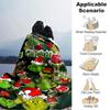 Grinch Christmas Party Blanket Soft Throw Blanket For Home Bedroom Bed Sofa Travel Office Solid Christmas Blanket