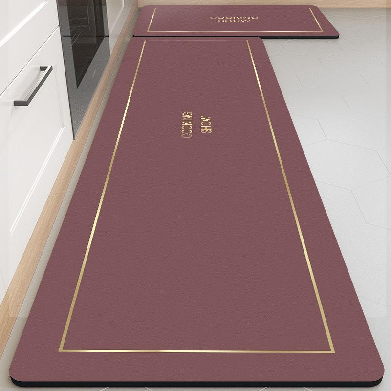 Light Luxury Diatom Mud Mat Nordic Wind Household Long Strip Absorbent Oil Absorption Non-slip Foot Mat Dirty Kitchen Mat
