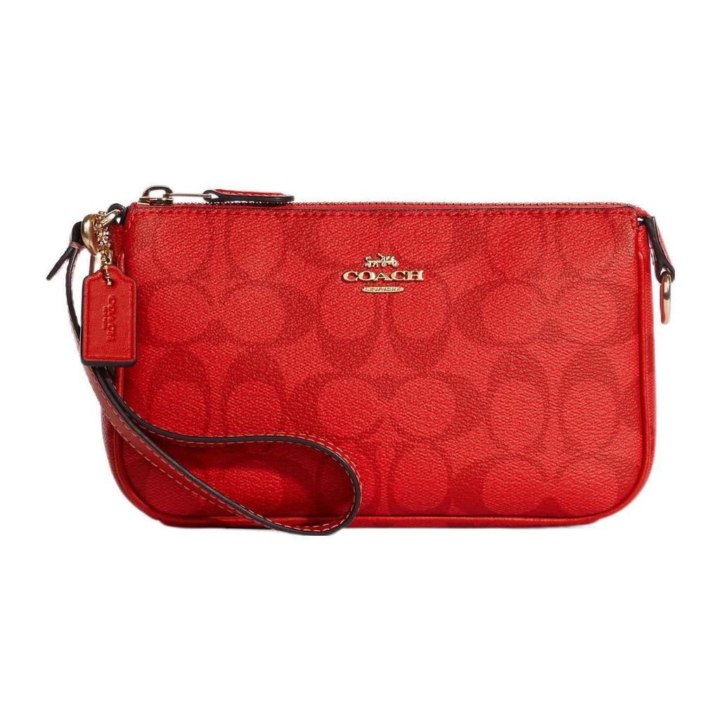 Coach Nolita Monogram Canvas And Leather Mahjong Bag Women Handbag Red C3308-IMQRG