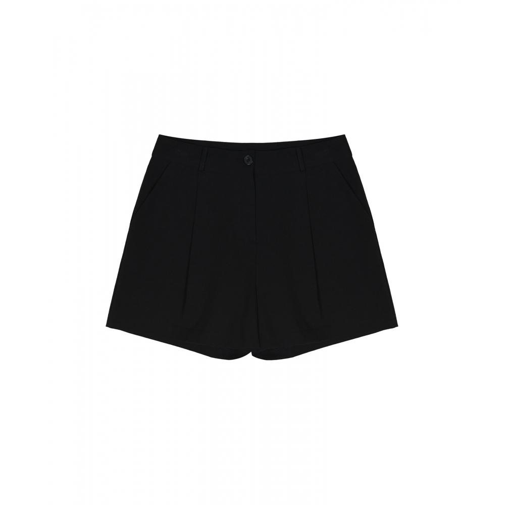 

NICKNICOLE MINIMAL HALF COTTON PANTSBLACK
