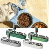 41.5*15.5cm High-Capacity Pet Feeder Bowl Set With Beveled Mouth Automatic Drinking Water Splash-Proof Cat Dog Food Bowl Feeder