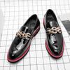 Fashion Men Casual Slip-On Leather Shoes Business Casual Patent Leather Glossy Shoes Man Streetwear Fashion Wedding Dress Luxury Shoes