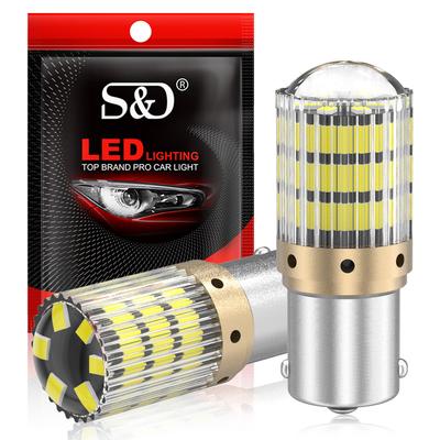 2Pcs 1156 BA15S P21W LED BAU15S PY21W 1157 BAY15D P21/5W LED Bulbs T20 7443 W21/5W 7440 W21W WY21W 12V White Red Amber Car Light Turn Signal Lamp Auto