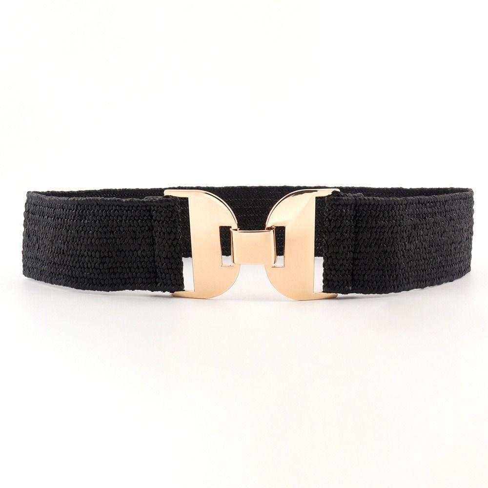 Luxury Design Elastic Waistbands Trendy Brand Stretch Cummerbunds Versatile Bohemian Woven Belts