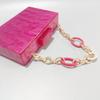 New Acrylic Chain Handbag Crossbody Bag Rose Red Fashion Evening Wedding Women Hand Sac A Mains Femme Side Bags Shoulder Small