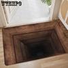Tappeto Visivo 3D Tappetino da Pavimento Stampato Tappetino per Porta d'Ingresso Domestico Tappetino per Piedi d'Ingresso Facile da Mantenere Tappetino Antiscivolo