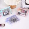 Lipstick Cosmetic Bag Clear Mesh Bag Change Storage Bag Fresh Color Card Bag Mini Coin Purse  Girl