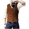 V Neck Men's Suits Vest Casual Classic Formal Business Herringbone Tweed Slim Fit Waistcoat For Wedding Groomsmen
