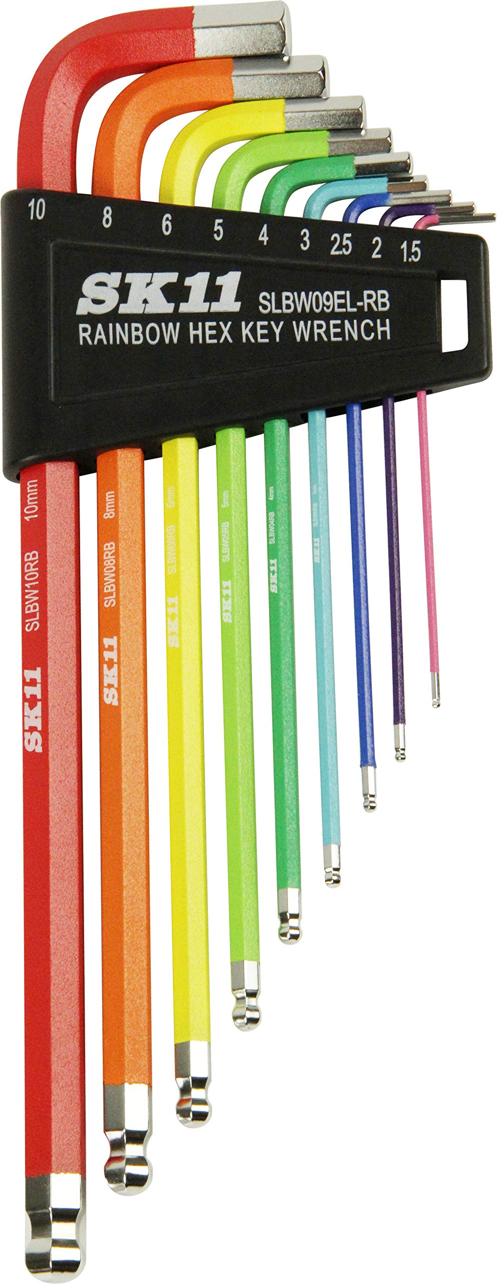 

SK11 Rainbow ball point hex wrench set 9 pieces SLBW09EL-RB