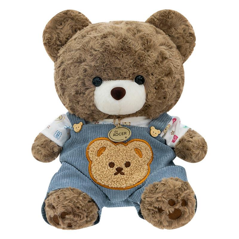 Overalls Teddy Bear Plush Toy With Overalls For Kids Birthday Gift 28cm