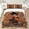3pcs Goku's Epic Journey Dragon Ball Z Print Bedding Set (1 Cover + 2 Pillowcases, Without Inserts), This Printed Bedding Set Is Soft and Co
