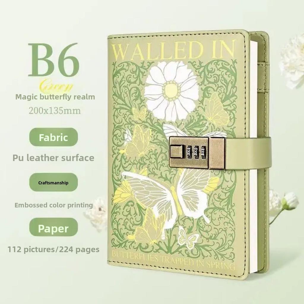 Codebook with Lock Diary Creative High Value Notebook Book Simple Literary Exquisite Notepad