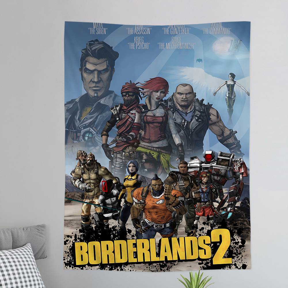 Game BBORDERLANDS Printed Large Wall Tapestry Wall Hanging Decoration Household Decor Blanket