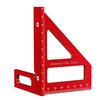 3D Aluminum Alloy Triangle Ruler with Drill Guide Holes Protractor Precision Drilling Guide Ruler Multi-Angle Measuring Tool
