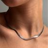 S925 Sterling Silver Women's Luxury Snake Chain Necklace with Blade Design