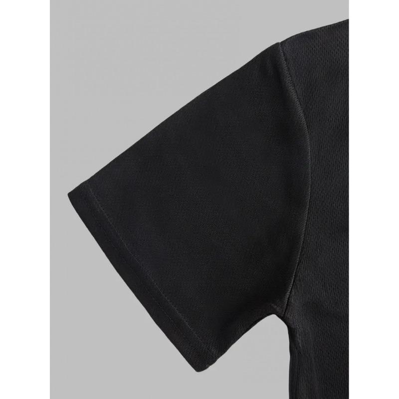 European Size Men's Fashion T-Shirt, Casual Short Sleeve Fun Letter Print Street Trend Pullover