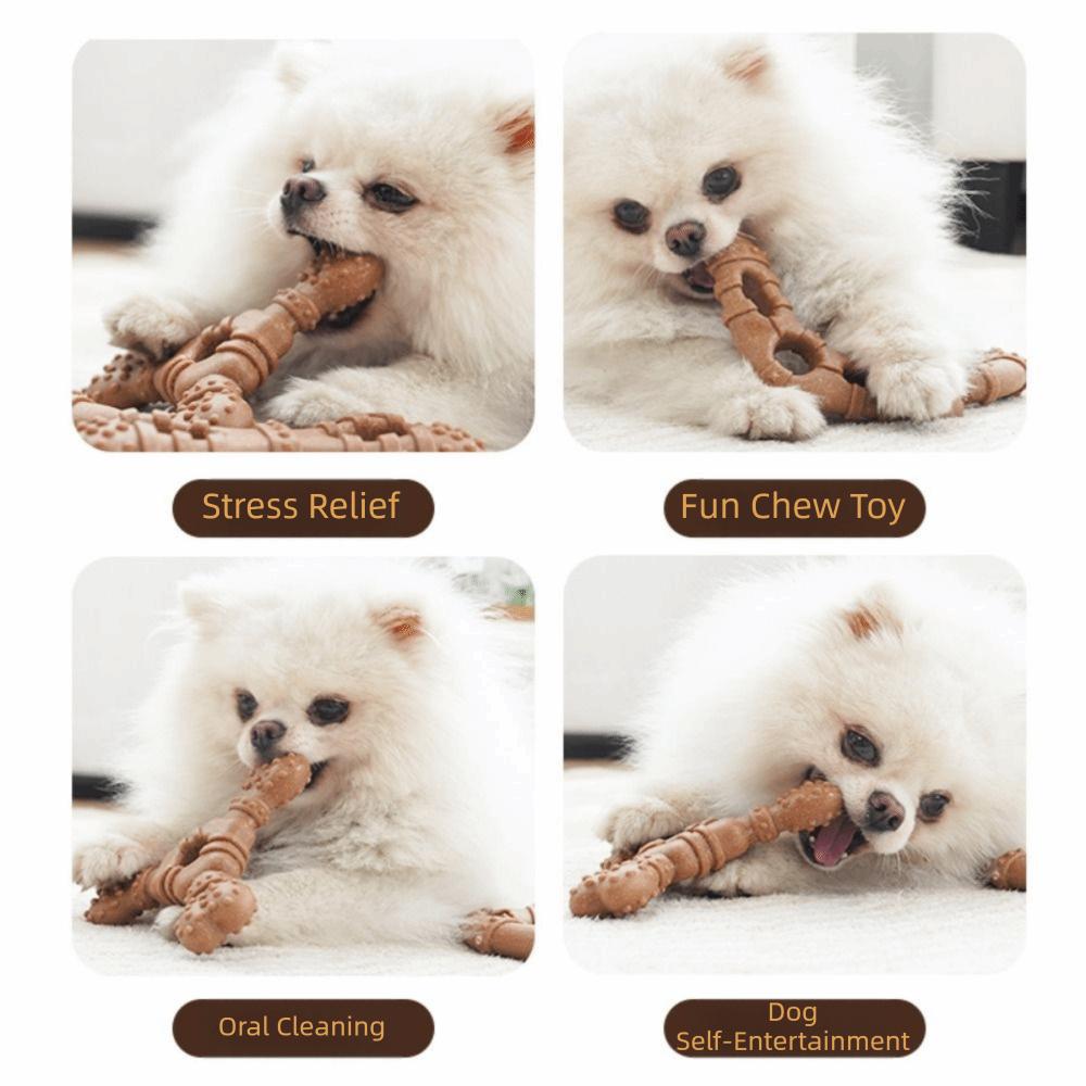 Bone-Like Shape Dog Teething Toy Natural Non-Toxic Imitation Bone Dog Toy Small Dogs