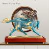 1PCS Metal Fenghuo Qilin Decoration Office Living Room Foyer Lucky Crafts Opening Housewarming Gift Feng Shui Ornaments