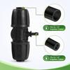 25PCS Black Lock Barbed Tee Connector POM 16mm To 4/7mm Tee Connector  Greenhouse Watering