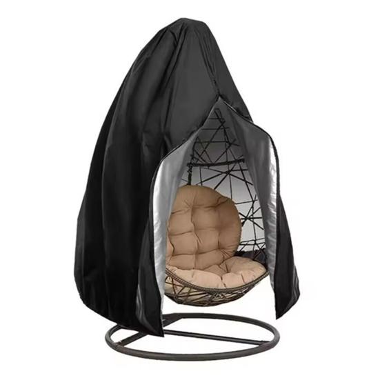 

Hanging Hammock Chair Cover Heavy Duty Oxford Cloth Weather-resistant Waterproof Outdoor Patio Single Double L чёрный