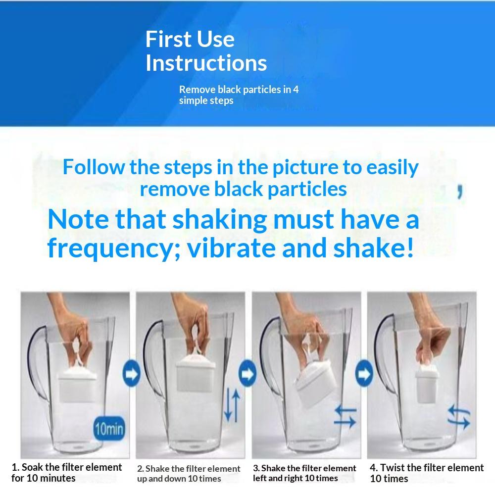 3.5L Pitcher Removes Chlorine Lead Pesticides - Activated Carbon Filter BPA-Free 4-Stage Filtration for Clear Drinking Water